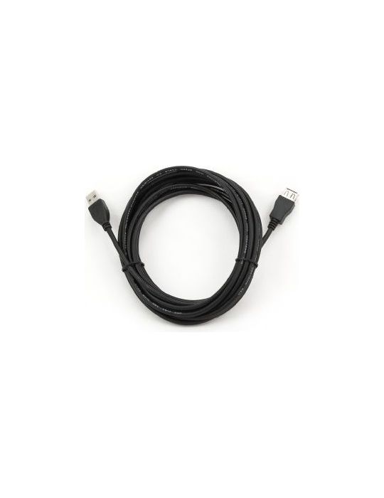 Cablu usb gembird prelungitor usb 2.0 (t) la usb 2.0 (m) 4.5m conectori auriti negru ccp-usb2-amaf-15c (include tv 0.18lei) Gemb