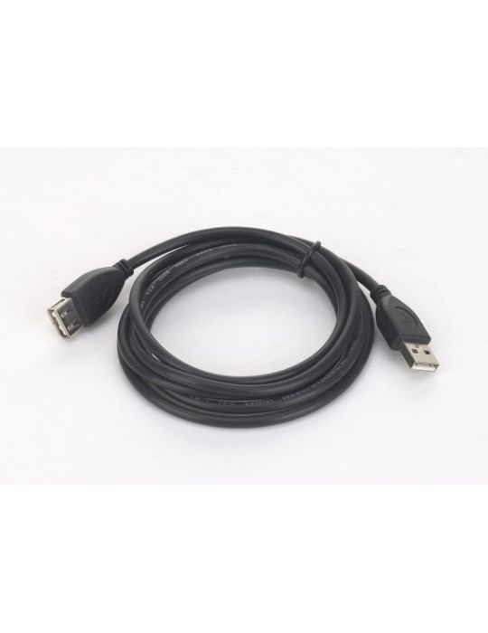 Cablu usb gembird prelungitor usb 2.0 (t) la usb 2.0 (m) 3m conectori auriti negru ccp-usb2-amaf-10 (include tv 0.06 lei) Gembir