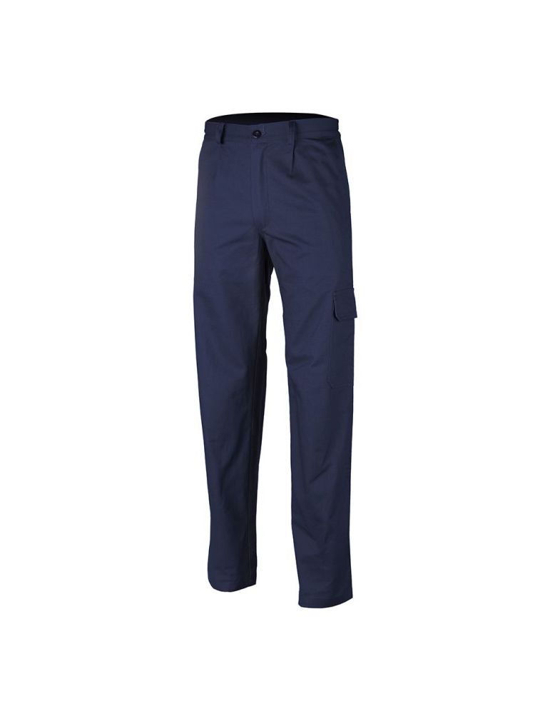 Pantaloni talie industry albastru royal tercot 245g xl cu buzunare pe laterale cusatura rezistenta si gaici puternice pentru