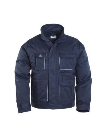 Jacheta tercot 245 g/mp bluemarin marime xxxl cu mansete reglabile si fermoar ascuns  - 1