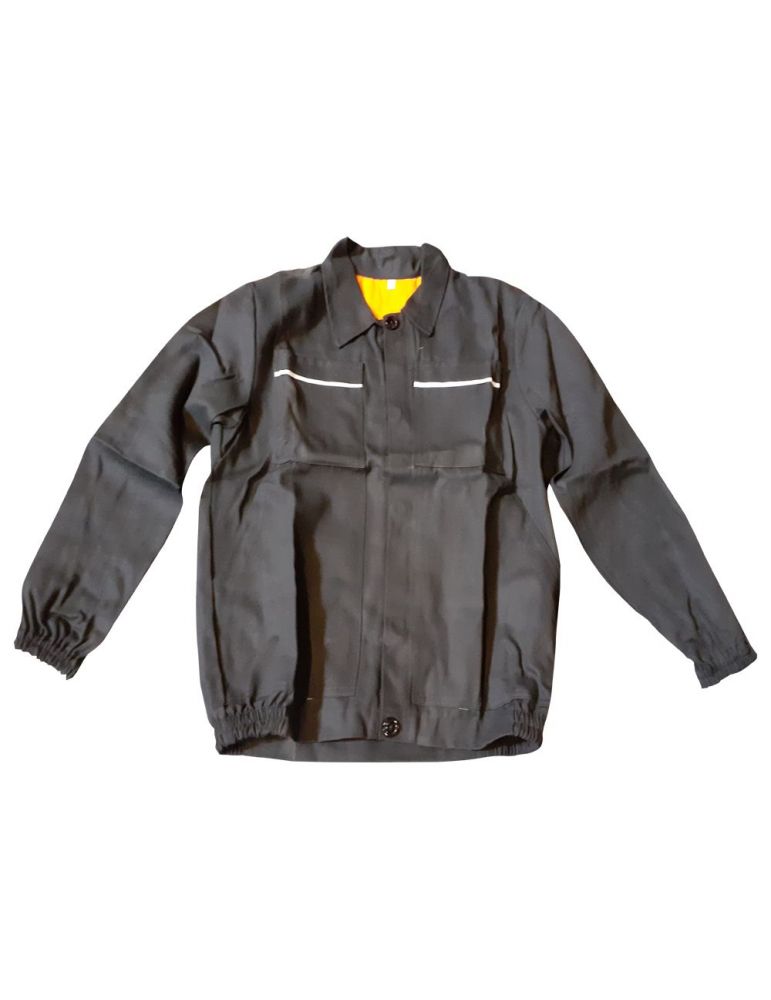 Bluza salopeta negru/orange buzunare multiple bumbac 245 g marime 2xl/58