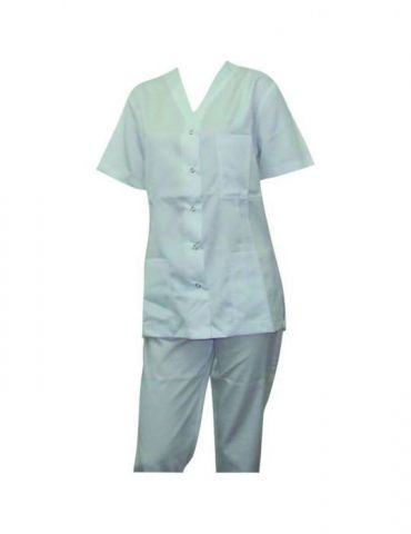 Costum medical tercot alb marimea s Fara marca - 1
