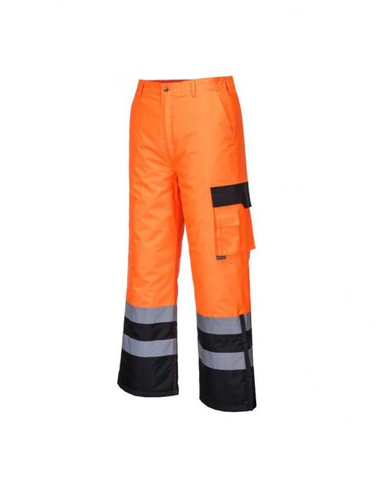 Pantaloni hivis contrast captusiti portocaliu/negru xl Portwest - 1
