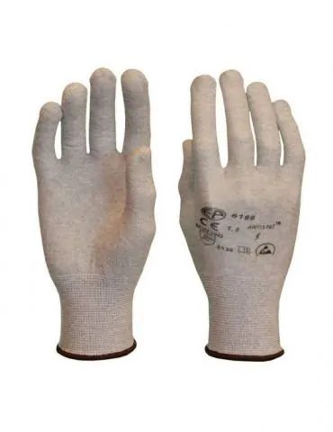 Manusi esd albe neimersate marimea 9 flexibile cu fibre de carbon de precizie din poliamida  - 1 - Tik.ro