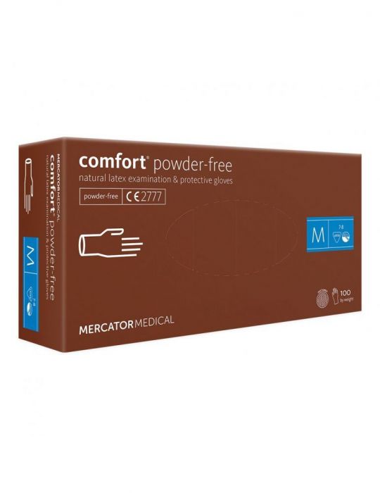Manusi latex nepudrate comfort 100 buc/cutie marime m  - 1