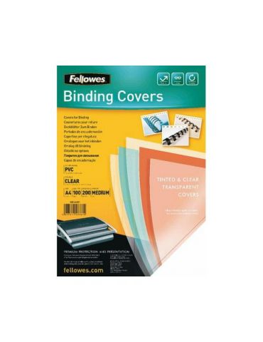 Coperti indosariere transparent cristal a4 200 microni 100 coperti/set Fellowes - 1 - Tik.ro