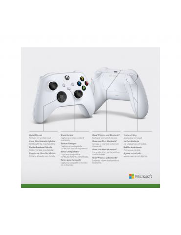Microsoft Xbox Wireless Controller White Alb Bluetooth/USB Gamepad Analog/ Digital Xbox Series S, Xbox Series X, Xbox One, Xbox 