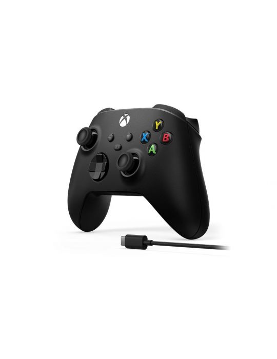 Microsoft Xbox Wireless Controller + USB-C Cable Negru Gamepad Analog/ Digital PC-ul, Xbox One, Xbox One S, Xbox One X, Xbox Mic