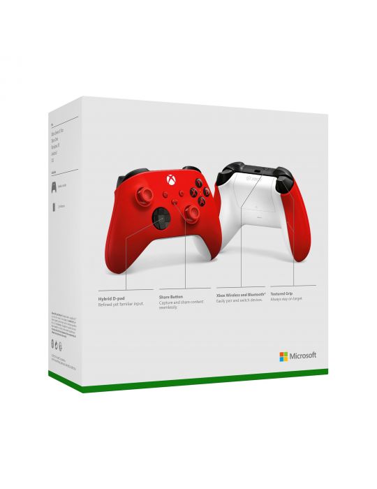 Microsoft Pulse Red Roşu Bluetooth/USB Gamepad Analog/ Digital Xbox, Xbox One, Xbox Series S, Xbox Series X Microsoft - 9