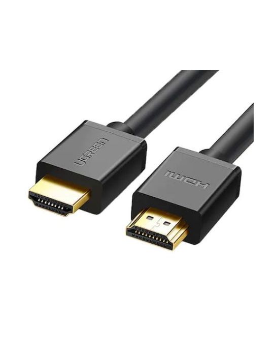 Cablu video ugreen hd104 hdmi (t) la hdmi (t) rezolutie maxima 4k uhd (3840 x 2160) la 60 hz conectori auriti 15m negru 10111 Ug