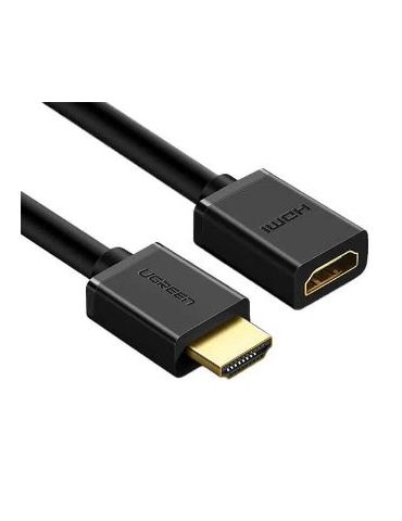 Cablu video ugreen hd107 adaptor hdmi (t) la hdmi (m) rezolutie maxima 4k uhd (3840 x 2160) la 60 hz conectori auriti 2m negr Ug - Tik.ro