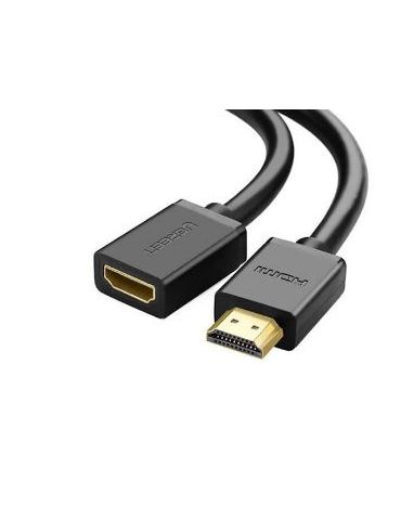 Cablu video ugreen hd107 adaptor hdmi (t) la hdmi (m) rezolutie maxima 4k uhd (3840 x 2160) la 60 hz conectori auriti 2m negr Ug