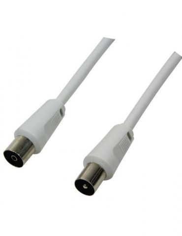 Patch cord coaxial logilink rg59 2.5m male to female alb ca1061 (include tv 0.18lei) Logilink - 1 - Tik.ro