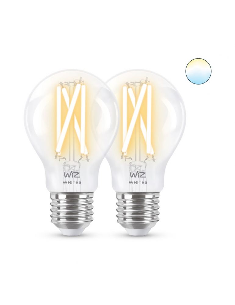 Set 2 becuri smart led philips soclu e27 putere 7w forma clasic lumina toate nuantele de alb alimentare 220 - 240 v 000008719