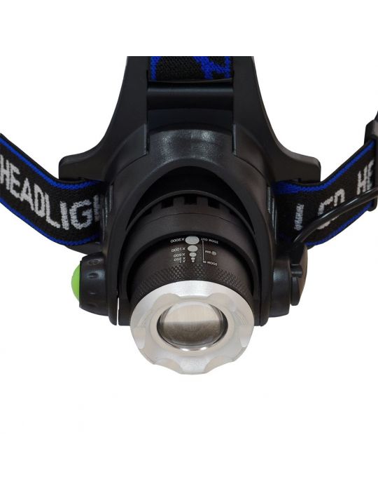 Lanterna frontala cu led spacer headlamp (cree xp-e) 150 lumeni  aliaj aluminiu lumina puternica slaba intermitenta baterii:  Sp