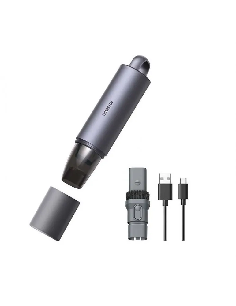 Aspirator de mana ugreen cd236 putere aspirare 5500pa timp incarcare 3 ore filtru hepa cablu inclus type-c la usb negru 80645
