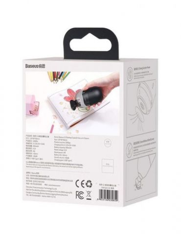 Aspirator de mana baseus c2 putere aspirare 700pa necesita 2 baterii aa( nu sunt incluse) negru crxcqc2a-01 (include tv 3.5le Ba