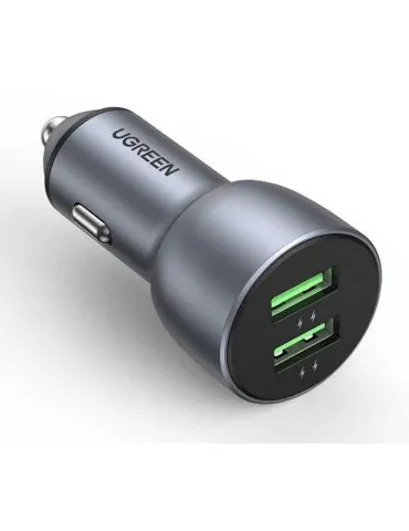 Incarcator auto ugreen cd213 2 x usb output 5v/3a qc3.0 total output 36w pt. bricheta auto gri 70594 (include tv 0.8lei) - 69 Ug - Tik.ro