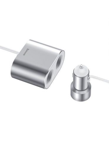 Incarcator auto baseus high efficiency 2 x usb output 5v/3.4a 2 x bricheta auto total output 96w pt. bricheta auto lungime ca Ba - Tik.ro