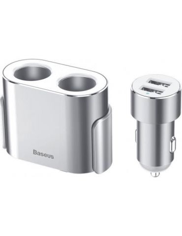 Incarcator auto baseus high efficiency 2 x usb output 5v/3.4a 2 x bricheta auto total output 96w pt. bricheta auto lungime ca Ba