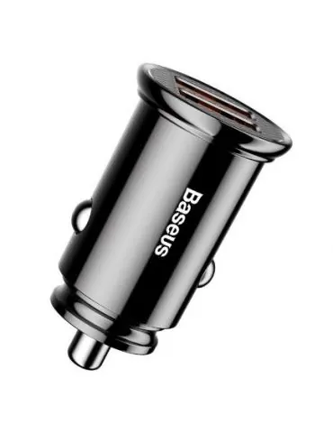 Incarcator auto baseus circular plastic quick charge 30w 2 x usb output 4.5v/5a pt. bricheta auto negru ccall-yd01 (include t Ba - Tik.ro