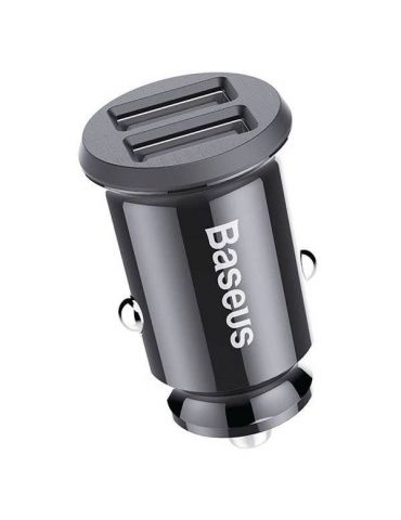Incarcator auto baseus grain 2 x usb output 5v/3.1a total ambele porturi pt. bricheta auto negru ccall-ml01 (include timbru v Ba