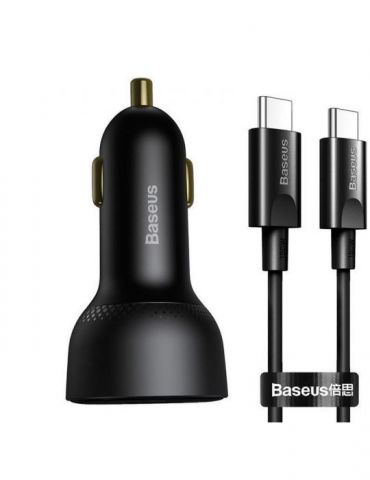 Incarcator auto baseus superme digital display pps quick charge 100w 1 x usb 5v/4.5a si 1 x usb type-c 5v/3a negru cczx-01 (i Ba