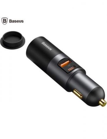 Incarcator auto baseus share together 1 x usb output 5v/3a 1 x usb type-c max 5v/3a si 1 x bricheta auto 60w total output 120 Ba