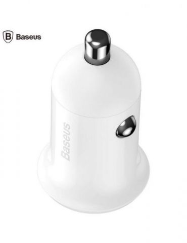 Incarcator auto baseus grain pro 2 x usb output 5v/4.8a total ambele porturi pt. bricheta auto alb ccallp-02 (include tv 0.8l Ba