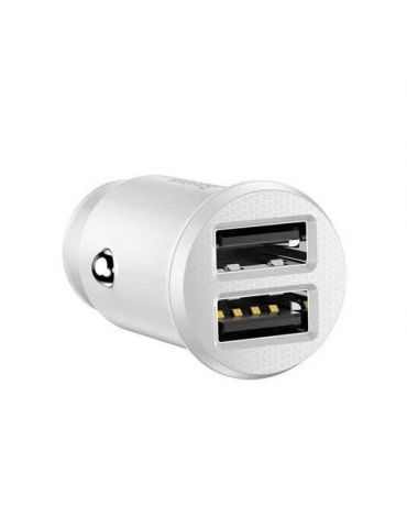 Incarcator auto baseus grain 2 x usb output 5v/3.1a total ambele porturi pt. bricheta auto alb ccall-ml02 (include tv 0.8lei) Ba - Tik.ro