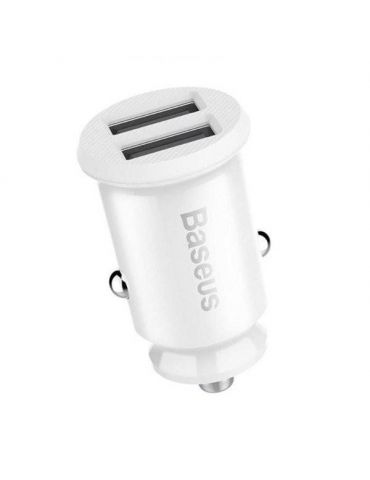Incarcator auto baseus grain 2 x usb output 5v/3.1a total ambele porturi pt. bricheta auto alb ccall-ml02 (include tv 0.8lei) Ba