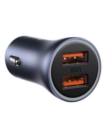 Incarcator auto baseus golden contactor 2 x usb output 5v/3a total output 40w include cablu 5a usb la usb type-c de 1m pt. br Ba