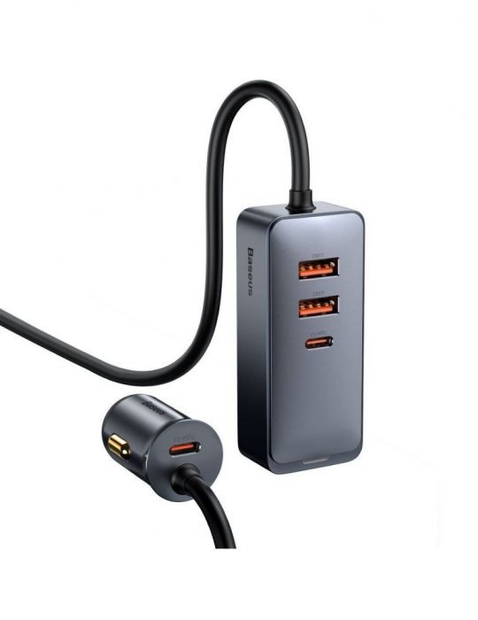 Incarcator auto baseus share together pps  2 x usb max. 3a si 2 x usb type-c max 3a total output 120w lungime cablu 1.5m pt.  Ba