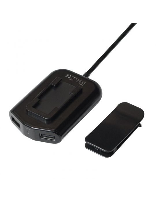 Alimentator auto logilink 4 x usb pt. bricheta auto 2 x usb pt. bancheta din spate 2 x usb 1.8m cablu maxim 9.6a black pa0149 Lo