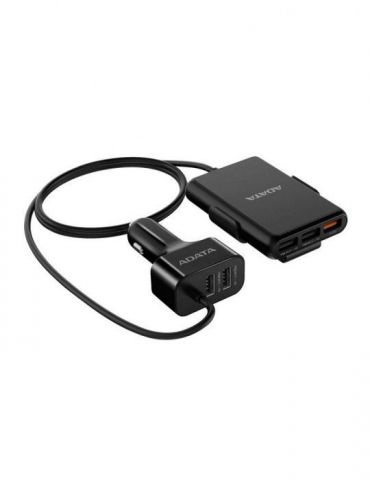 Alimentator auto adata usb x 4 usb quick charge cablu prelungitor pt. bricheta auto black acv0525-cbk (include tv 0.18lei) Adata - Tik.ro