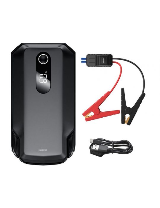 Starter auto baseus super energy max display led capacitate 20000mah/3.7v/74wh 2 x usb 5v/2.4a start-up voltage 12v motoare b Ba