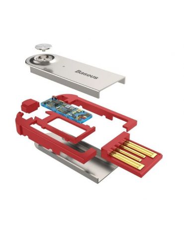 Adaptor bluetooth jack 3.5 baseus ba01 alimentare usb convertor audio wireless versiune 5.0 rosu caba01-09 (include tv 0.25le Ba