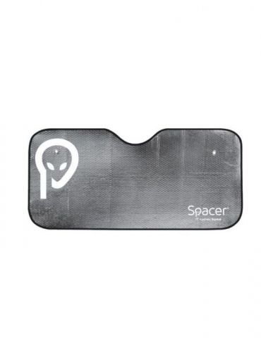Parasolar auto spacer pentru parbriz fata dubla folie din aluminiu 2 x ventuze prindere dimensiune 150 x 80 cm spaa-paras-150 Sp