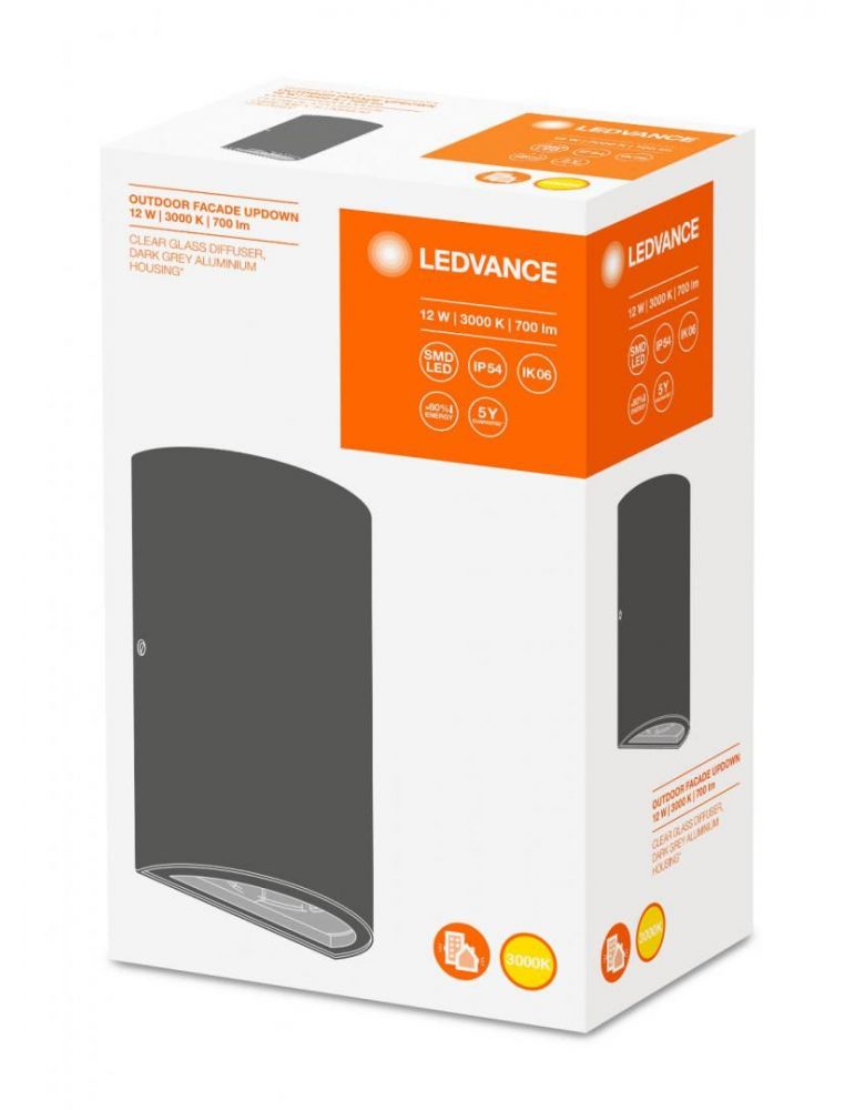 Aplica de exterior ledvance 3000k ip54 000004058075075054 (include tv 1.75lei)