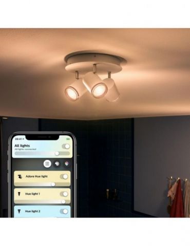 Plafoniera smart philips led soclu gu10 putere 5 w x 3 tip lumina alb 1050 lumeni alimentare 220 - 230 v 000008718696175781 ( Ph