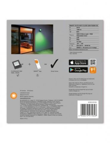 Proiector smart osram led soclu integrat putere 20 w tip lumina alb rece 1260 lumeni alimentare 220 - 230 v 00000405807547462 Os