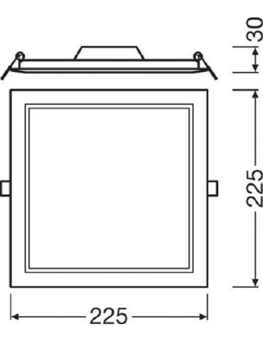 Aplica  osram led soclu integrat putere 18 w tip lumina alb rece 1.530 lumeni alimentare 220 - 230 v 000004058075079359 (incl Os