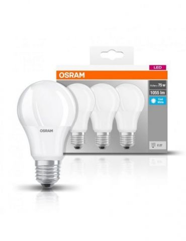 Set 3 bec led osram soclu e27 putere 10 w forma clasic lumina alb alimentare 220 - 240 v 000004058075819573 (include tv 1.8le Os - Tik.ro