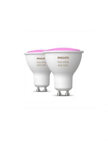 Set 2 spoturi incastrate smart led philips soclu gu10 putere 5.7w forma spot lumina multicolora alimentare 220 - 240 v 000008 Ph