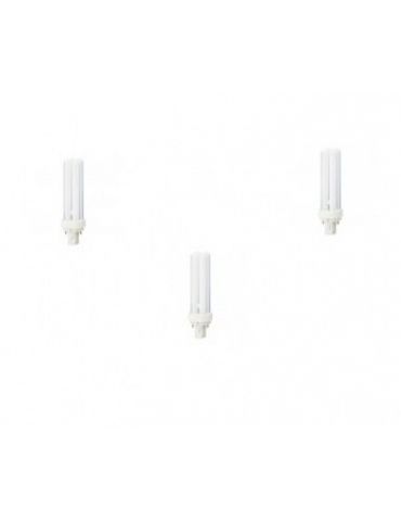 Set 3 becuri fluorescent panasonic soclu g24d-3 putere 26w forma liniar lumina alb calda alimentare 220 - 240 v fds26e40/2d-3 Pa