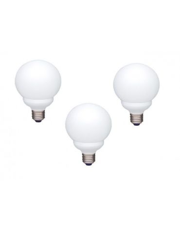 Set 3 becuri fluorescent panasonic soclu e27 putere 13w forma sferic lumina alb calda alimentare 220 - 240 v efg13e282v-3 (in Pa - Tik.ro