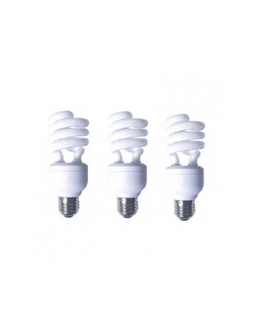 Set 3 becuri fluorescent panasonic soclu e27 putere 19w forma spirala lumina alb rece alimentare 220 - 240 v efd19e65hd3e-3 ( Pa