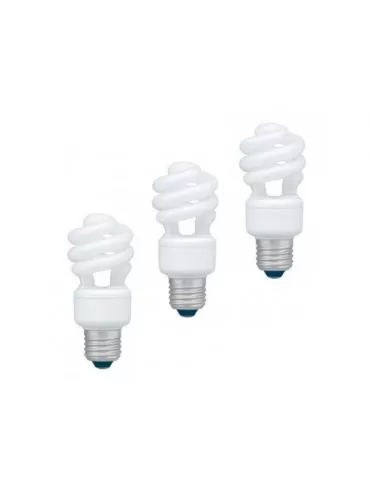 Set 3 becuri fluorescent panasonic soclu e27 putere 11w forma spirala lumina alb calda alimentare 220 - 240 v efd11e27hd3e-3  Pa