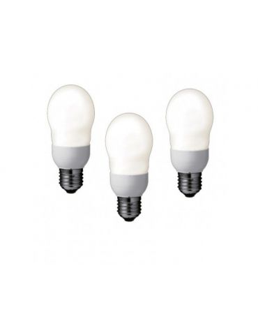 Set 3 becuri fluorescent panasonic soclu e27 putere 8w forma oval lumina alb calda alimentare 220 - 240 v efa8e27hd-3 (includ Pa - Tik.ro