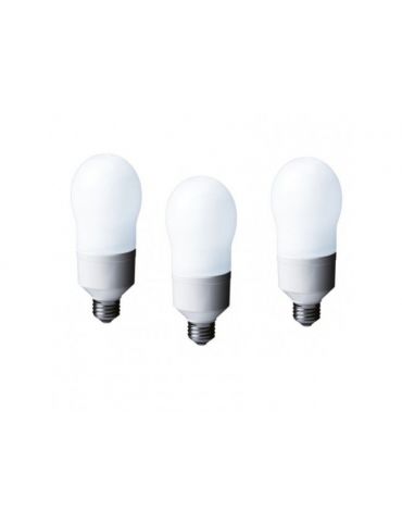 Set 3 becuri fluorescent panasonic soclu e27 putere 24w forma oval lumina alb calda alimentare 220 - 240 v efa24e282v-3 (incl Pa - Tik.ro